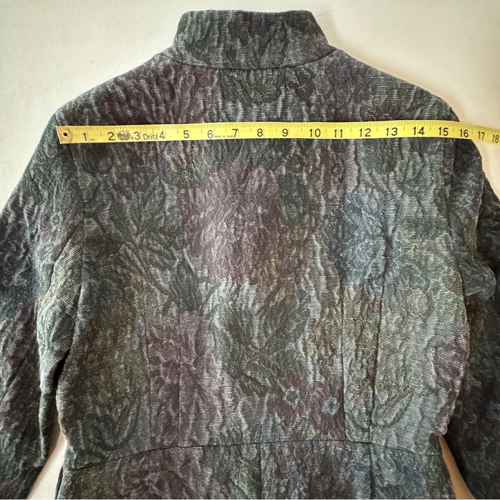 Nehru Mandarin Whimsigoth Steampunk Dark Academia Brocade Jacquard Lined Coat 8 - Picture 14 of 17